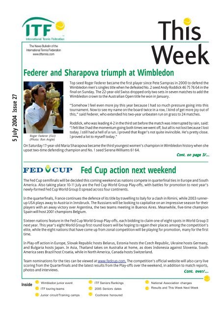 5 July 2004 Issue 27 - ITF