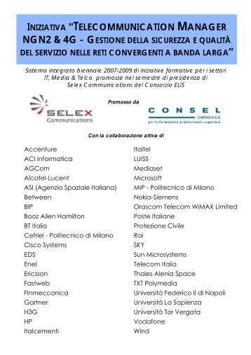 iniziativa “telecommunication manager ngn2 & 4g ... - TECA ELIS