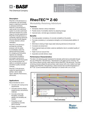 RheoTEC Z-60 - Product Data - BuildSite.com