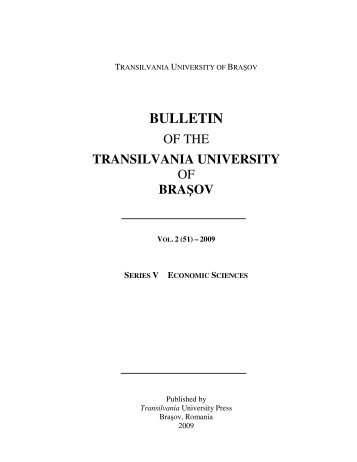 BULLETIN - Biblioteca Universitatii "LUCIAN BLAGA" SIBIU