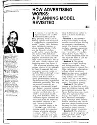 HOW ADVERTISING WORKS: A PLANNING MODEL REVISITED