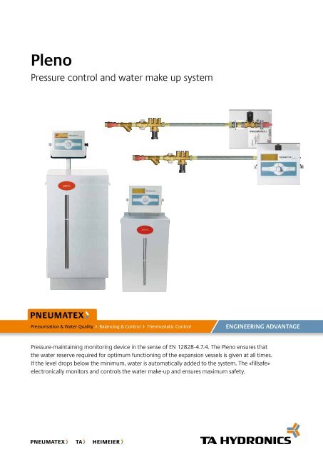 Pressure control and water make up system