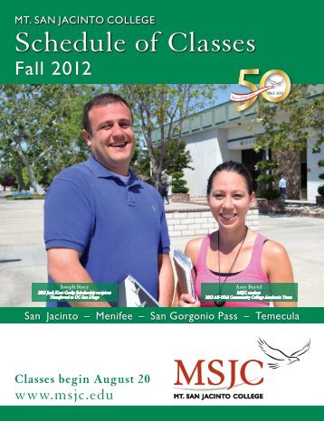 Fall 2012 Schedule of Classes (PDF) - Mt. San Jacinto College
