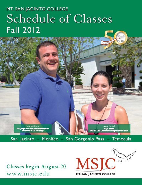 Fall 2012 Schedule of Classes (PDF) - Mt. San Jacinto College