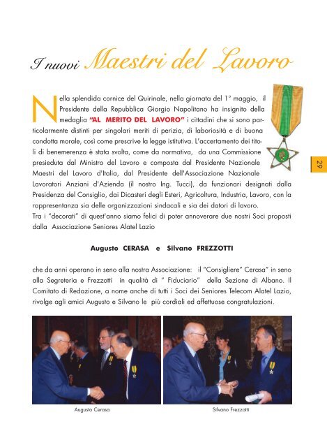 Maggio 2007 - Seniores Telecom Italia - Alatel Lazio
