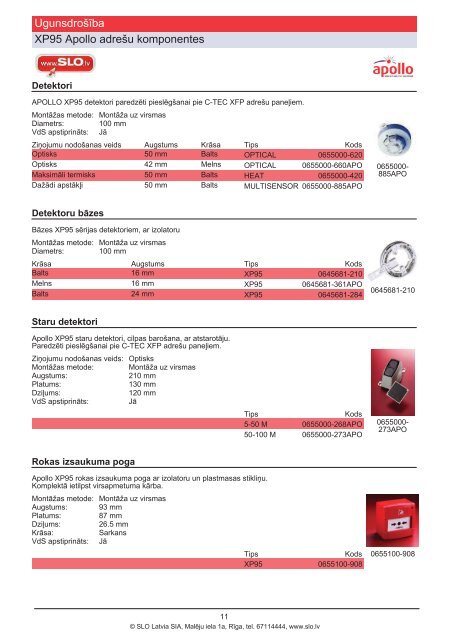 Drošības sistēmu katalogs 2010/V2.0 (PDF) - SLO Latvia