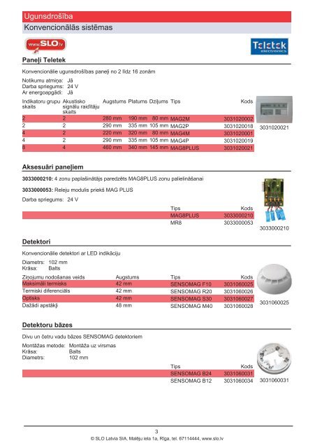 Drošības sistēmu katalogs 2010/V2.0 (PDF) - SLO Latvia