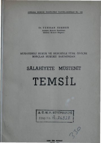 TEMSİL - Ankara Üniversitesi Kitaplar Veritabanı