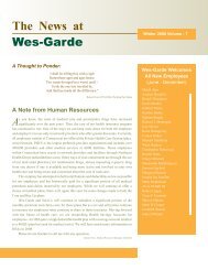 The News at - Wes-Garde Components