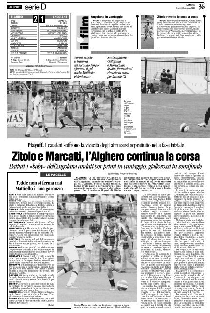 02/06/2008 Play Off - Triangolari - serie d news