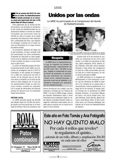 Publicación quincenal de información general 2002 ... - Calle Mayor