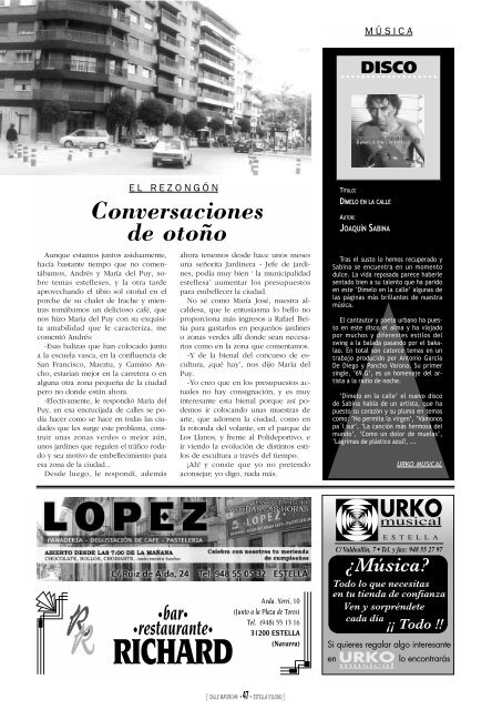 Publicación quincenal de información general 2002 ... - Calle Mayor