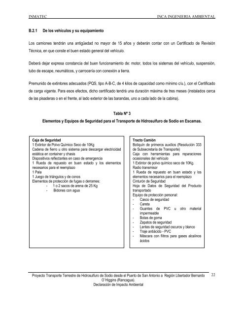 Transporte Terrestre de Hidrosulfuro de Sodio desde el