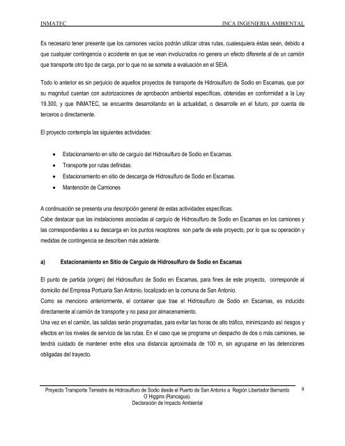 Transporte Terrestre de Hidrosulfuro de Sodio desde el