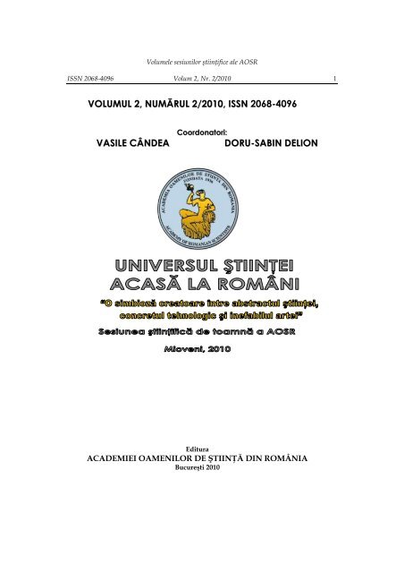 volume 2, number 1, 2011 issn 2067 - Academia Oamenilor de ...