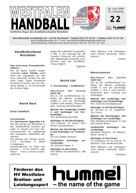 Handballverband Westfalen