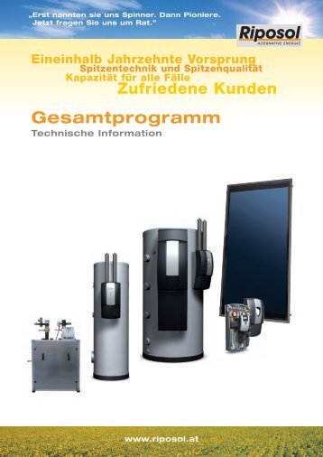 Gesamtprogramm - Technische Information - Riposol