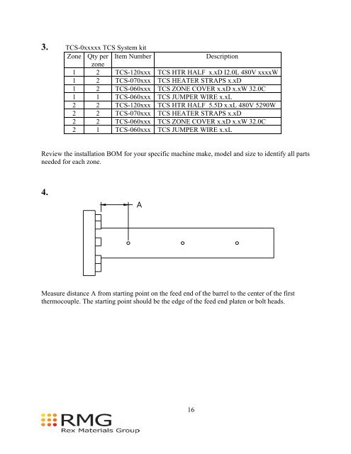 Installation & Service Manual - Rex Materials Group