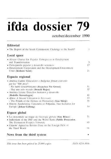 ifda dossier 79 - Dag Hammarskjöld Foundation