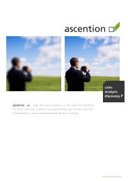 ascention >> sales discovery analysis ist die zentrale Plattform f