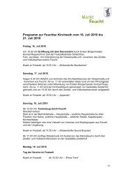 Programm zur Feuchter Kirchweih vom 16. Juli 2010 ... - Markt Feucht
