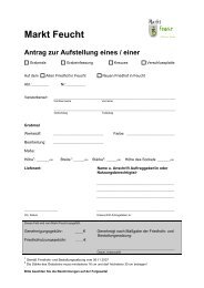 Markt Feucht Antrag zur Aufstellung eines / einer