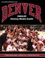 2008-09 Hockey Media Guide Template.indd - University of Denver ...