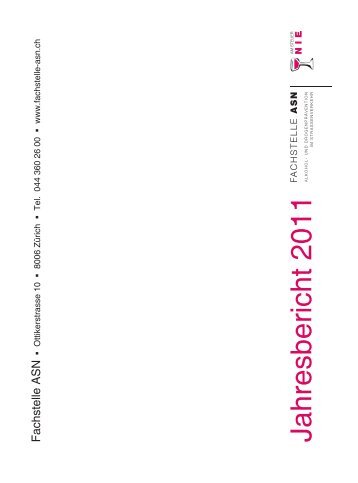 Jahresbericht 2011 der Fachstelle ASN pdf 7.7mb