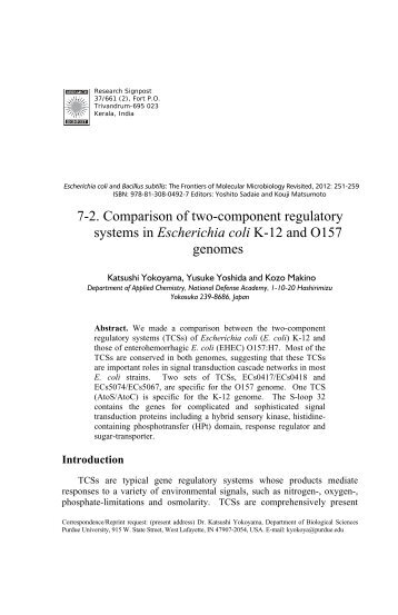 E. coli - Transworld Research Network