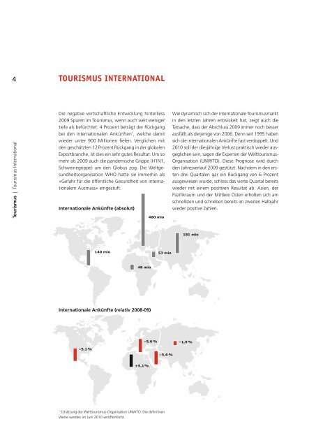 Jahresbericht 2009 - Schweizer Tourismus-Verband