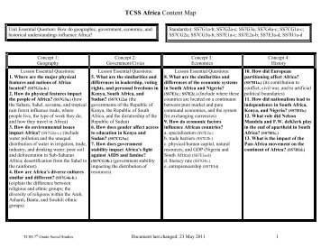 Africa - Troup 6-12 Teacher Resources