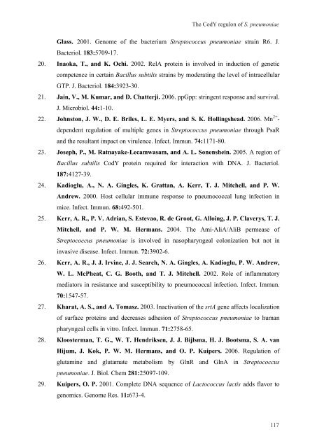 Gene regulation in Streptococcus pneumoniae - RePub - Erasmus ...