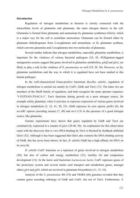 Gene regulation in Streptococcus pneumoniae - RePub - Erasmus ...