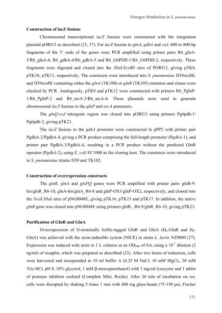 Gene regulation in Streptococcus pneumoniae - RePub - Erasmus ...