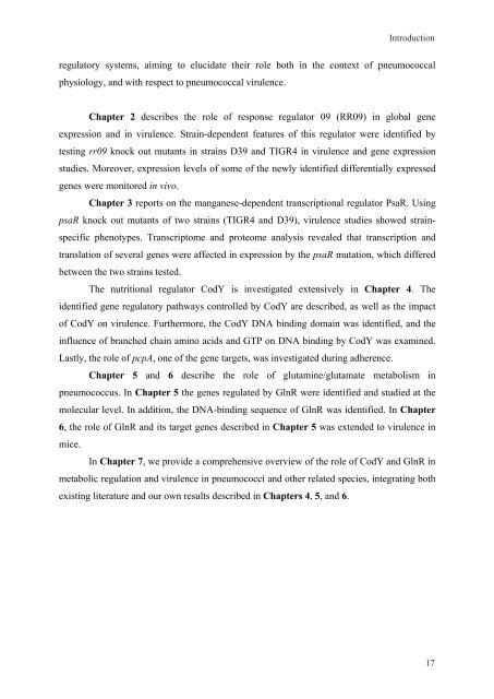 Gene regulation in Streptococcus pneumoniae - RePub - Erasmus ...