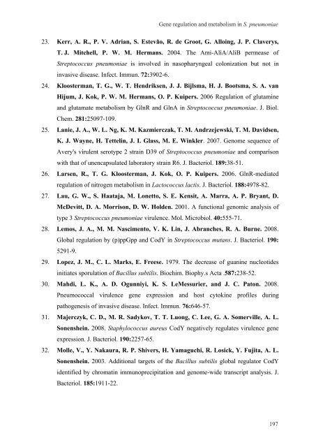 Gene regulation in Streptococcus pneumoniae - RePub - Erasmus ...