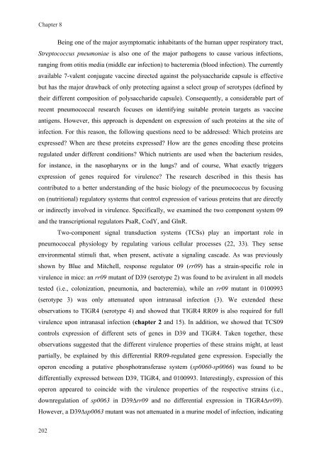 Gene regulation in Streptococcus pneumoniae - RePub - Erasmus ...