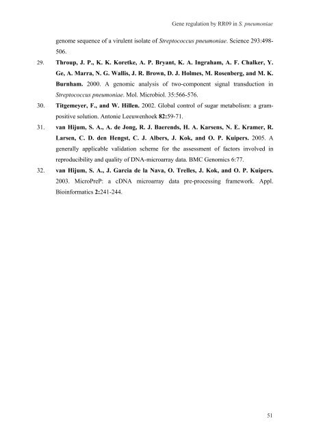 Gene regulation in Streptococcus pneumoniae - RePub - Erasmus ...