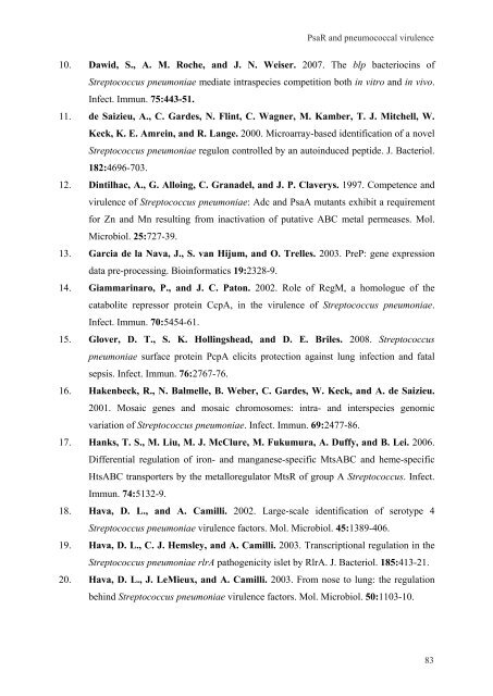 Gene regulation in Streptococcus pneumoniae - RePub - Erasmus ...