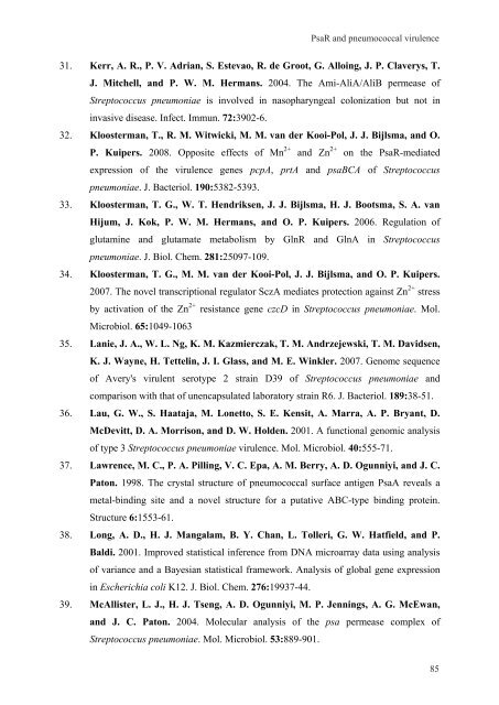 Gene regulation in Streptococcus pneumoniae - RePub - Erasmus ...