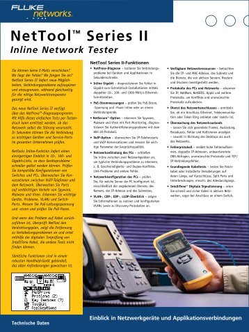 NetTool™ Series II Inline Network Tester - My Account - Fluke ...