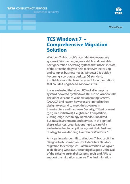 Tcs Windows 7 Tata Consultancy Services