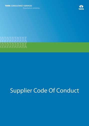 TCoC Supplier Code of conduct - Tata Consultancy Services