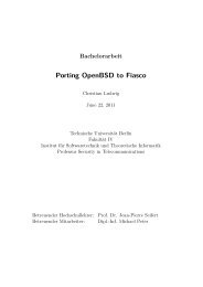 Porting OpenBSD to Fiasco - Institut für Softwaretechnik und ...