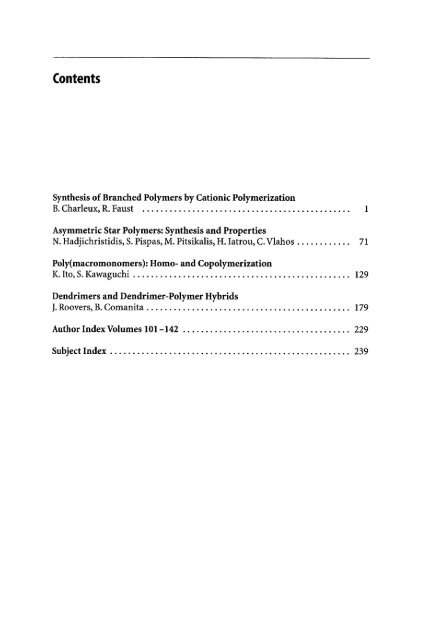 142 Advances in Polymer Science Editorial Board: A. Abe. A.-C ...