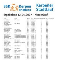 Ergebnisse 12.04.2007 - Sport- und Schwimmverein Kolpingstadt ...