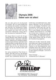 Olympia 2008: Dabei sein ist alles! - TG Biberach