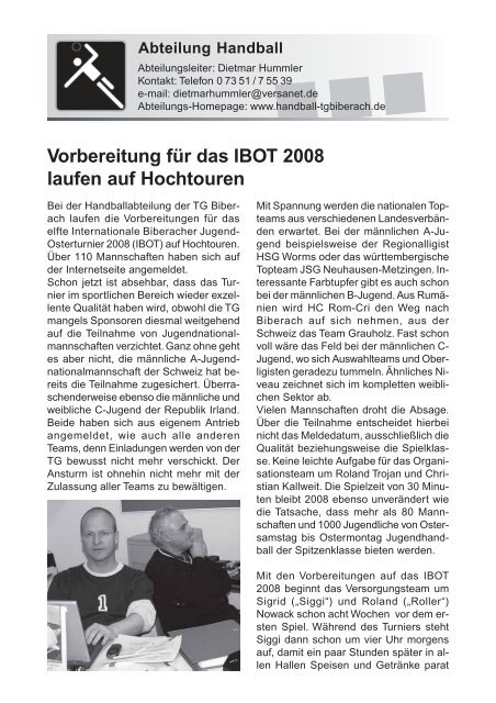 Olympia 2008: Dabei sein ist alles! - TG Biberach