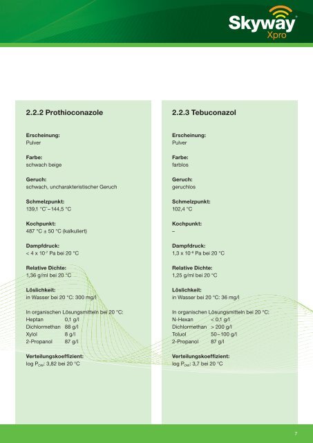 Skyway Xpro Technisches Produktprofil (PDF 1,3 MB - Fungizide