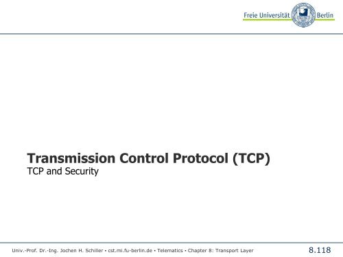 Transport Layer - Freie Universität Berlin